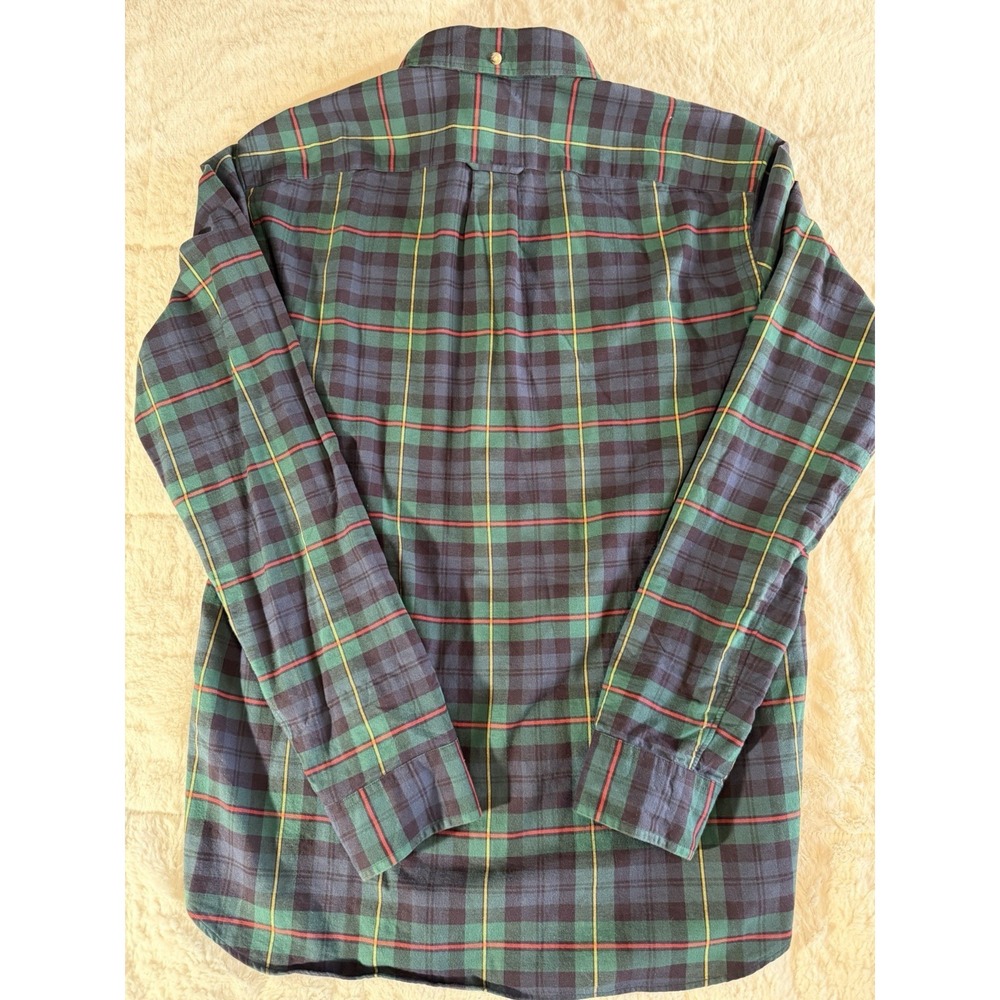 J.Crew Secret Wash Classic Fit Shirt - Black watch Tartan Men's Size M - Picture 2 of 7